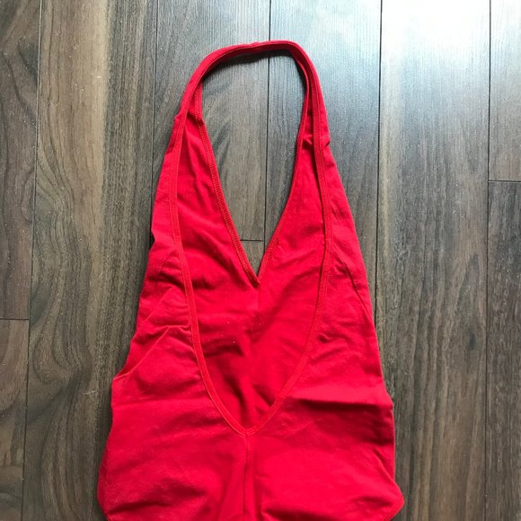 Red Bodysuit American Apparel Size Medium - Picture 3 of 4